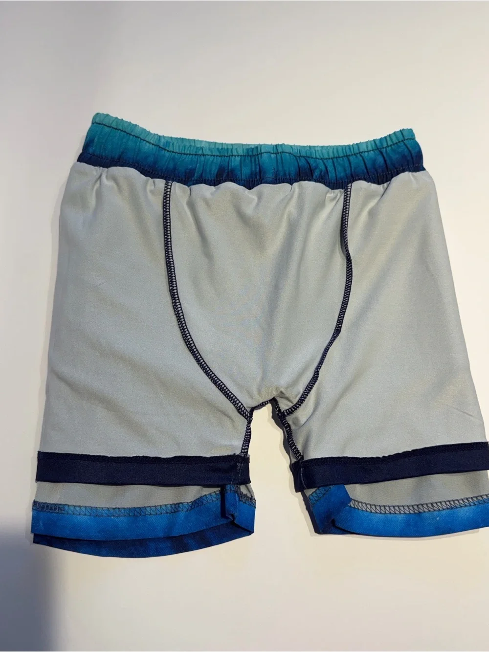 Andy & Evan Boys Blue Tie Dye Ombre Lined Board‎ swim Suit Trunks Shorts Sz 4T